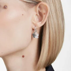 Swan drop earrings
