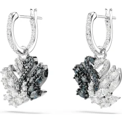 Swan drop earrings