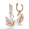 Swan drop earrings
