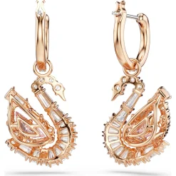 Swan drop earrings