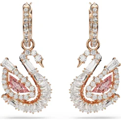 Swan drop earrings