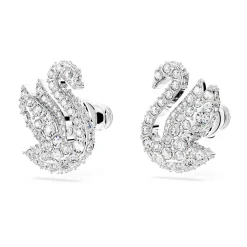 Swan stud earrings