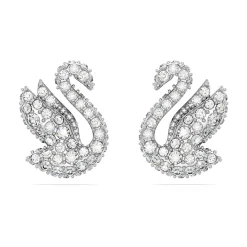 Swan stud earrings