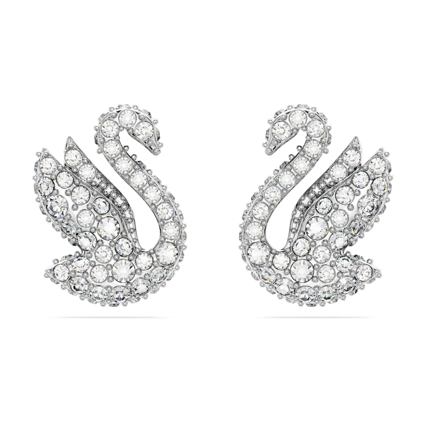 Swan stud earrings