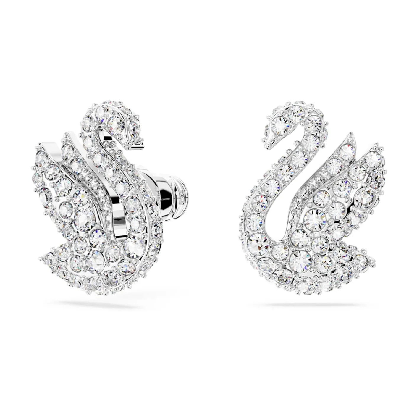 Swan stud earrings